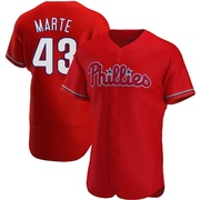 Authentic Yunior Marte Men's Philadelphia Phillies Alternate Jersey - Red