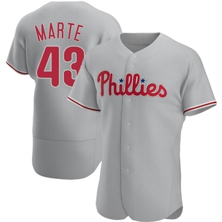 Authentic Yunior Marte Men's Philadelphia Phillies Road Jersey - Gray