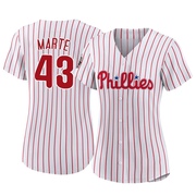 Authentic Yunior Marte Women's Philadelphia Phillies 2022 World Series Home Jersey - White