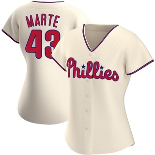 Authentic Yunior Marte Women's Philadelphia Phillies Alternate Jersey - Cream