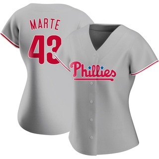 Authentic Yunior Marte Women's Philadelphia Phillies Road Jersey - Gray