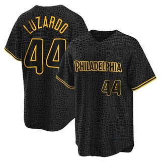 Replica Jesus Luzardo Men's Philadelphia Phillies Snake Skin City Jersey - Black