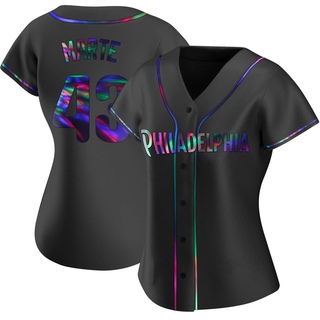 Replica Yunior Marte Women's Philadelphia Phillies Alternate Jersey - Black Holographic