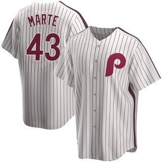 Replica Yunior Marte Youth Philadelphia Phillies Home Cooperstown Collection Jersey - White